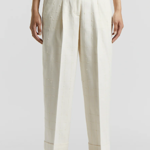 Peserico Pantalone in stuoia finestrata bouclè