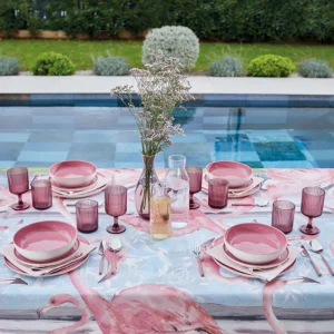 Tovaglia antimacchia Palude Rosa - Maison Sucree