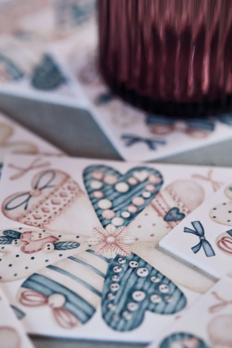 Set 6 Sottobicchieri Decorativi - Collezione Cute Hearts - immagine 3