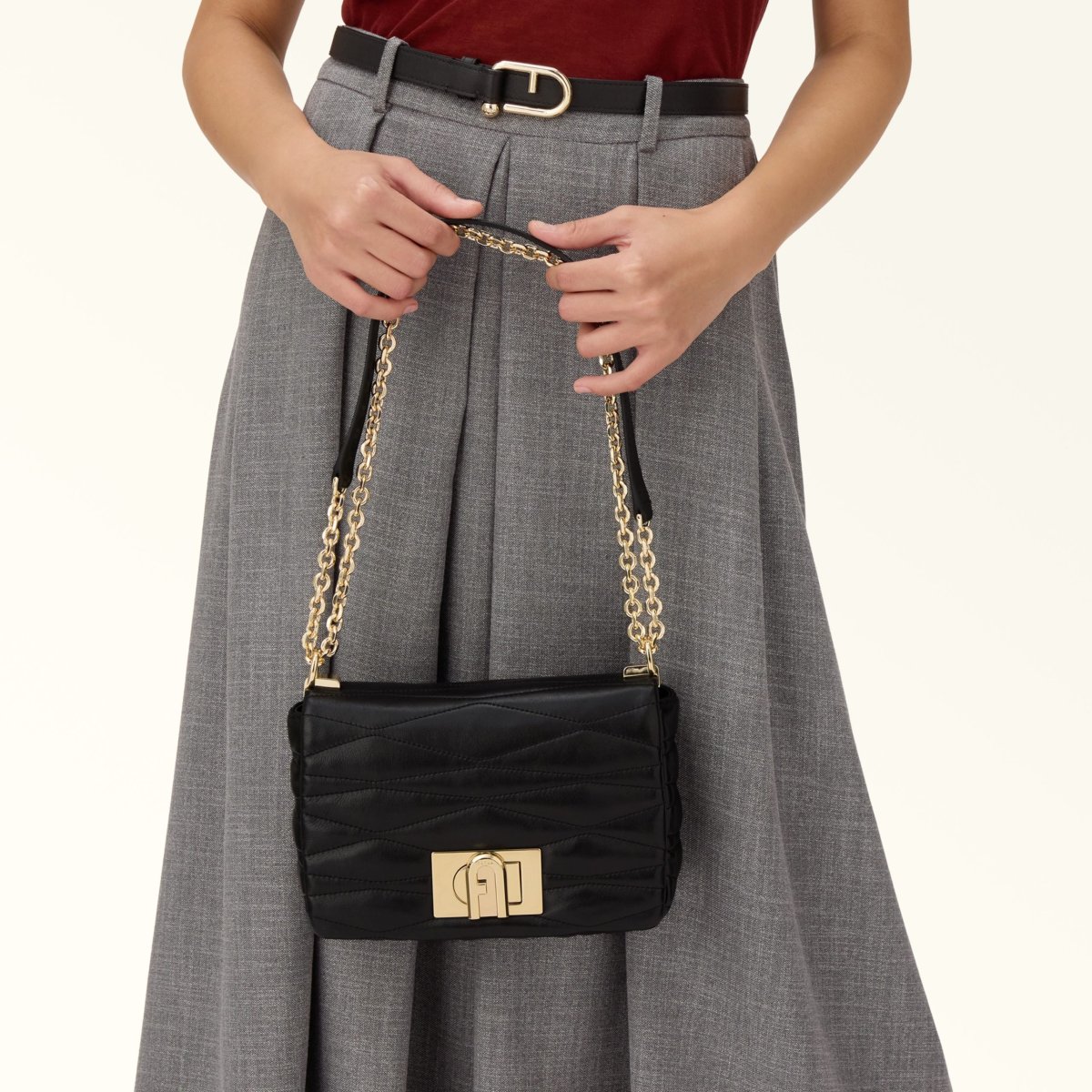 FURLA 1927 Tracolla trapuntata – Nero - immagine 2