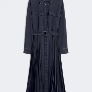 Abito chemisier in denim e raso - NERO WEEKEND MAXMARA