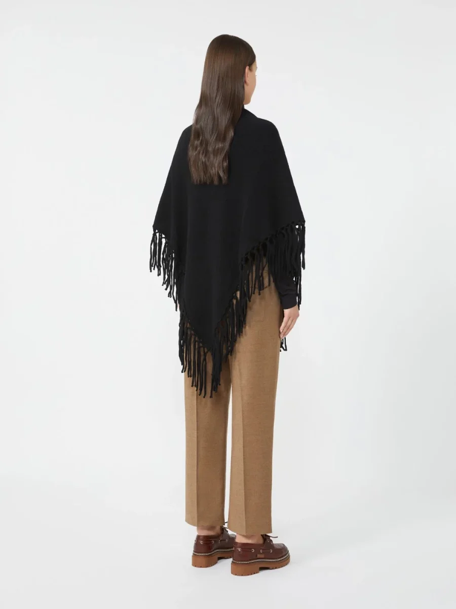 Scialle in lana con frange - NERO WEEKEND MAXMARA - immagine 4