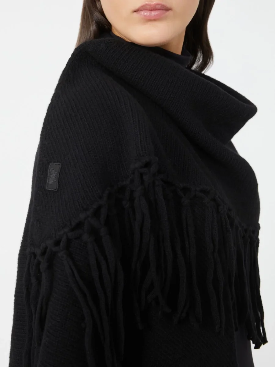 Scialle in lana con frange - NERO WEEKEND MAXMARA - immagine 5