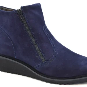 Ziviani Stivaletto Donna 2 Cerniere 1900 ZEPPA Camoscio Blu