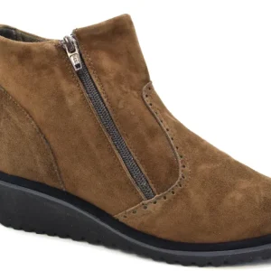 Ziviani Stivaletto Donna 2 Cerniere 1900 ZEPPA Camoscio Marrone