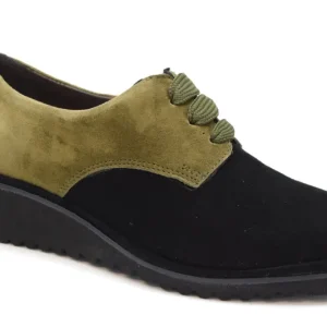 Ziviani Scarpa donna 3 buchi 1933 Camoscio Nero/verde