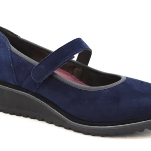 Ziviani Mari Jane Con Cinturino Assimettrico 1950 ZEPPA Camoscio Blu