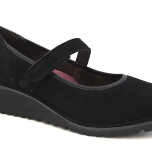 Ziviani Mari Jane Con Cinturino Assimettrico 1950 ZEPPA Camoscio Nero