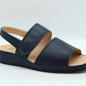 Ziviani Sandalo  Due  Fasce  E Velcro 3023 Vitello Blu