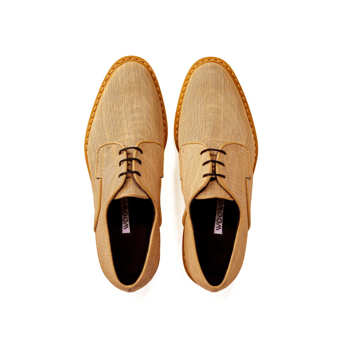 Mod. BRANDO – Scarpe stringate Derby in pelle vegana in legno di ciliegio - immagine 5