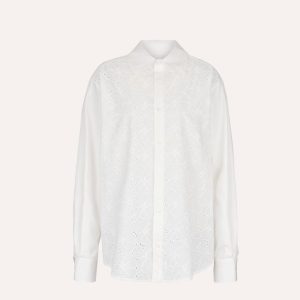 Ballantyne camicia in cotone sangallo