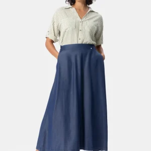 Halima Ttd02 Gonna denim fluida TENCEL™Lyocell