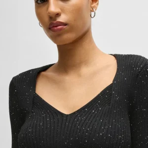 Boss Maglione a coste con paillettes