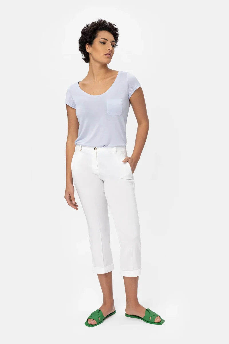 Merci Gax Pantalone di lino viscosa stretch - immagine 2