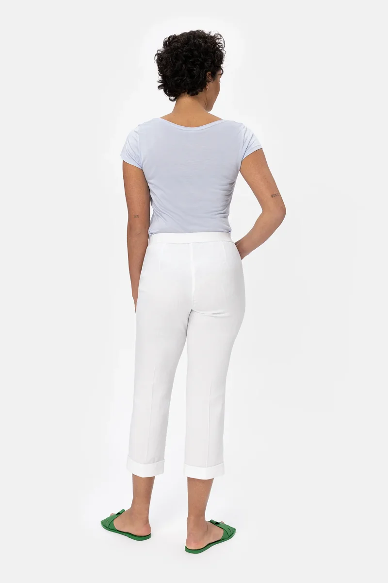 Merci Gax Pantalone di lino viscosa stretch - immagine 5