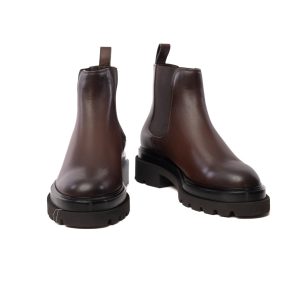 Santoni Stivaletto chelsea da donna in pelle marrone