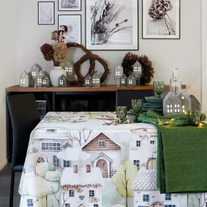 Tovaglia Antimacchia Borgo di Natale - Maison Sucree
