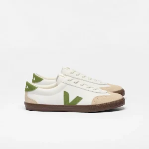 Veja Volley Leather – White Kiwi Bark